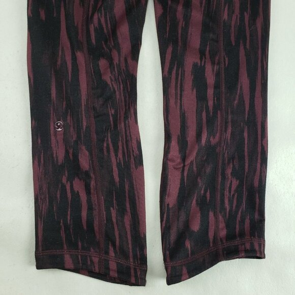 Lululemon Exquisite Crop Leggings Womens 6 NO TAG Painted Bordeaux Active Pant - Picture 11 of 14